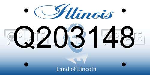 Q203148 Illinois License Plate