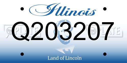 Q203207 Illinois License Plate