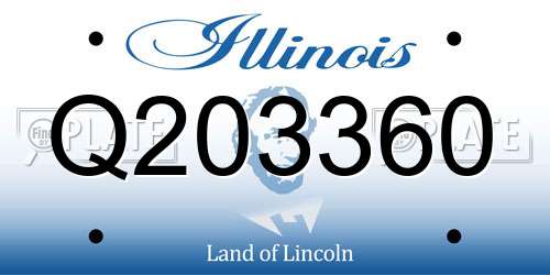 Q203360 Illinois License Plate
