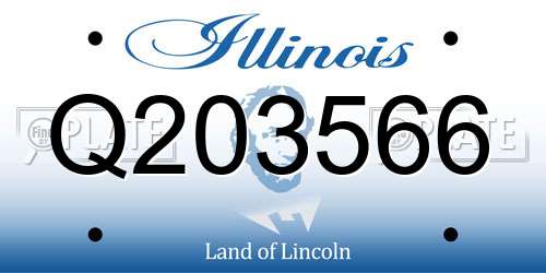 Q203566 Illinois License Plate