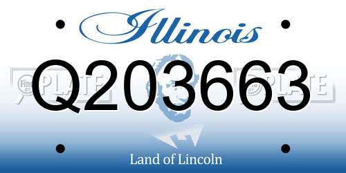 Q203663 Illinois License Plate
