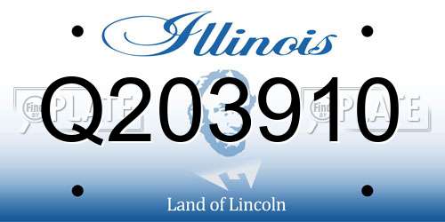 Q203910 Illinois License Plate