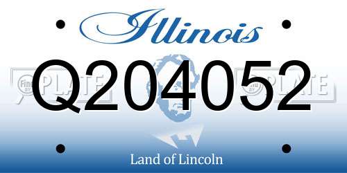 Q204052 Illinois License Plate