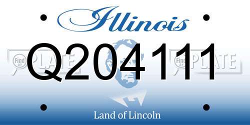 Q204111 Illinois License Plate