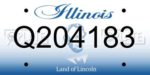 Q204183 Illinois License Plate