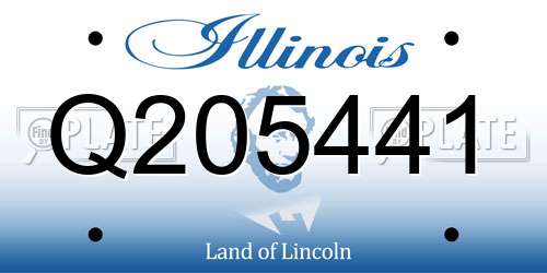 Q205441 Illinois License Plate