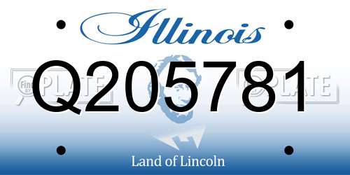 Q205781 Illinois License Plate