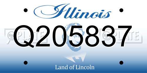 Q205837 Illinois License Plate