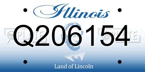Q206154 Illinois License Plate