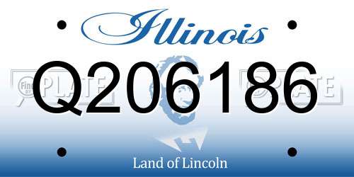 Q206186 Illinois License Plate