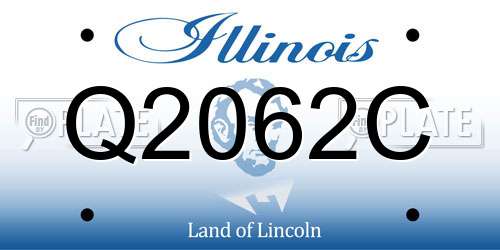 Q2062C Illinois License Plate
