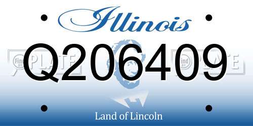 Q206409 Illinois License Plate
