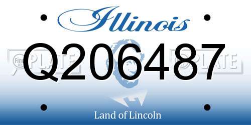 Q206487 Illinois License Plate