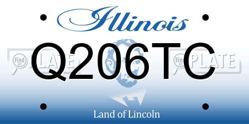 Q206TC Illinois License Plate