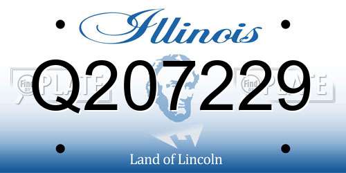 Q207229 Illinois License Plate