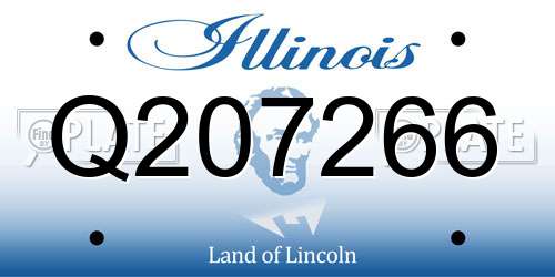 Q207266 Illinois License Plate