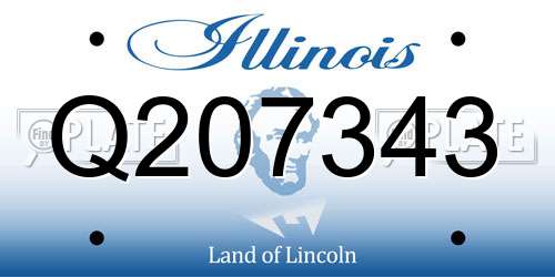Q207343 Illinois License Plate