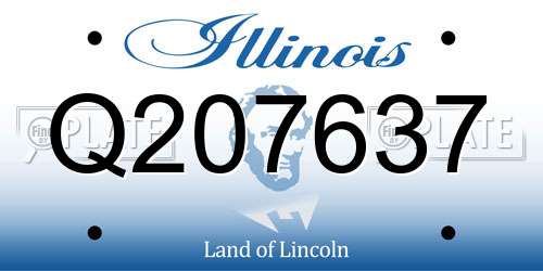 Q207637 Illinois License Plate
