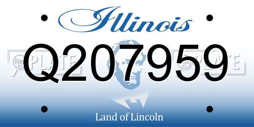 Q207959 Illinois License Plate