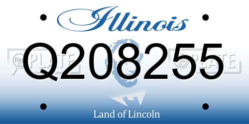 Q208255 Illinois License Plate