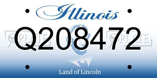 Q208472 Illinois License Plate