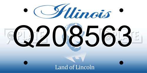 Q208563 Illinois License Plate