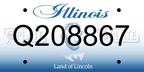 Q208867 Illinois License Plate