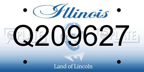 Q209627 Illinois License Plate