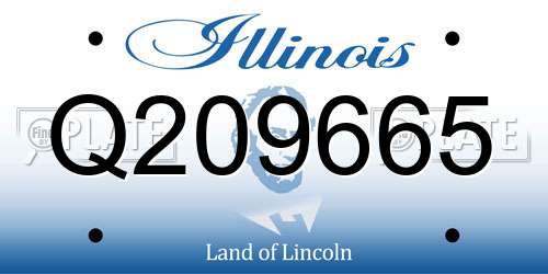 Q209665 Illinois License Plate