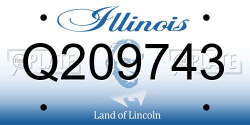 Q209743 Illinois License Plate