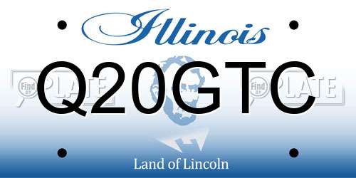 Q20GTC Illinois License Plate