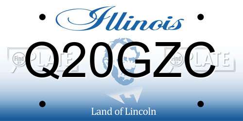 Q20GZC Illinois License Plate