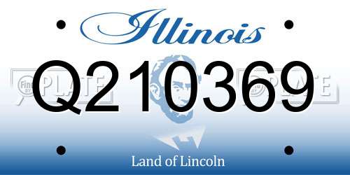 Q210369 Illinois License Plate