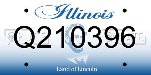 Q210396 Illinois License Plate