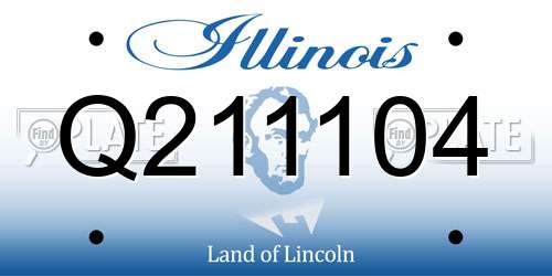 Q211104 Illinois License Plate