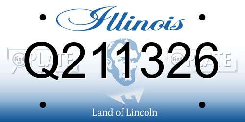 Q211326 Illinois License Plate