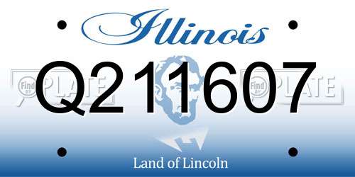 Q211607 Illinois License Plate