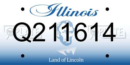 Q211614 Illinois License Plate