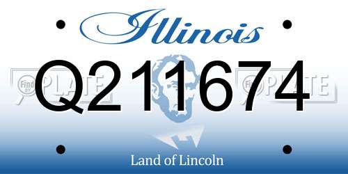 Q211674 Illinois License Plate