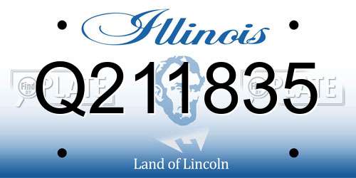 Q211835 Illinois License Plate