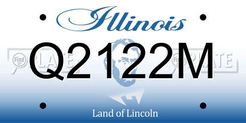 Q2122M Illinois License Plate