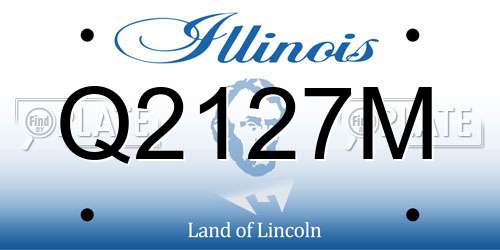Q2127M Illinois License Plate