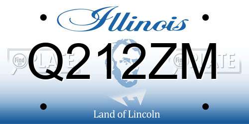 Q212ZM Illinois License Plate