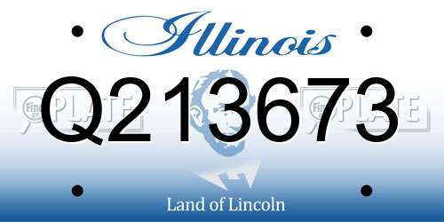 Q213673 Illinois License Plate