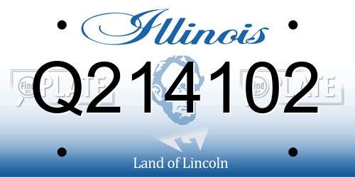 Q214102 Illinois License Plate