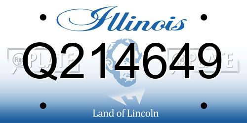 Q214649 Illinois License Plate