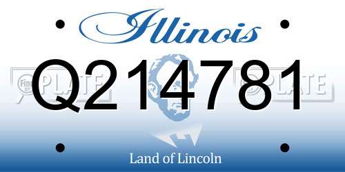 Q214781 Illinois License Plate