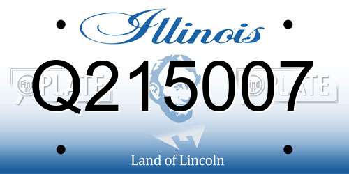 Q215007 Illinois License Plate