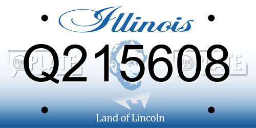 Q215608 Illinois License Plate