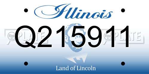 Q215911 Illinois License Plate